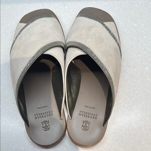 Brunello Cucinelli Women's Cream Slip-On Shoes